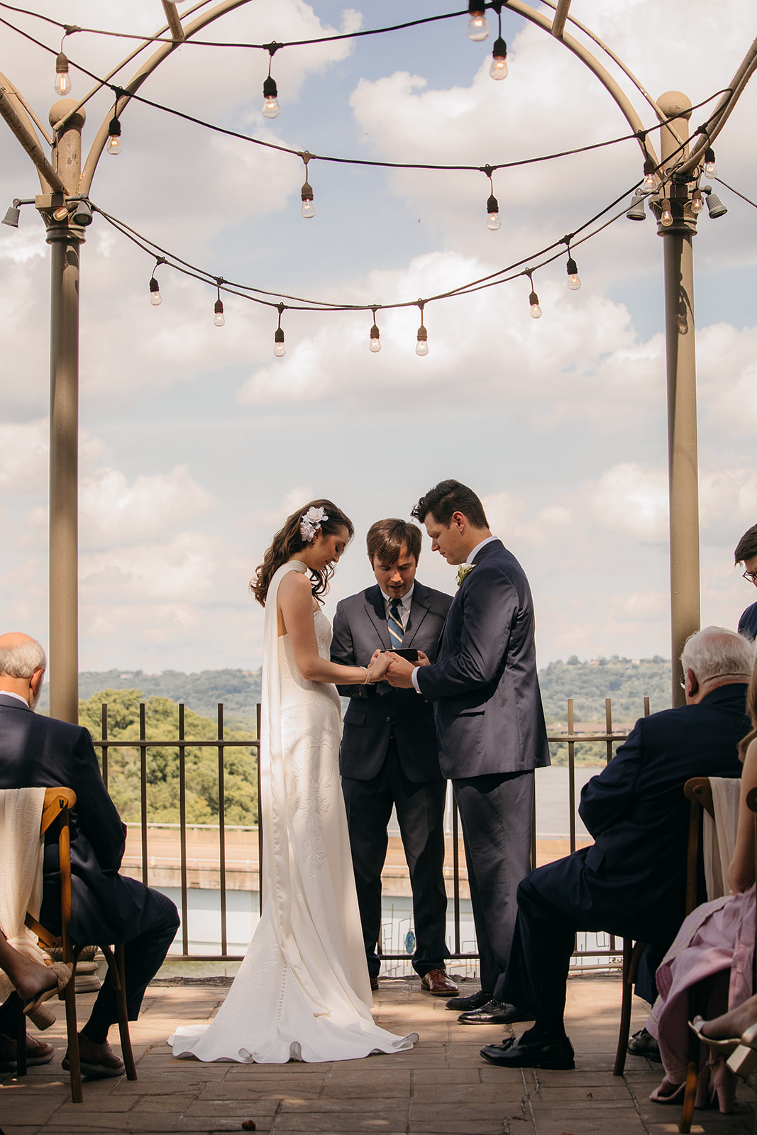 Bride and groom sharing a quiet moment at one of the best wedding venues in Chattanooga TN outdoor. 